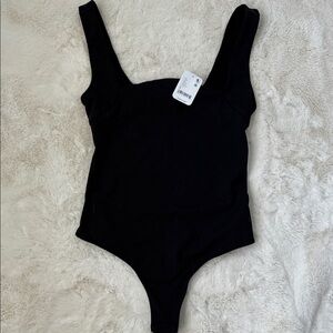 Intimately Free People FP Open Back Black Bodysuit Top M Medium NWT NEW